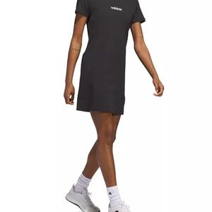 Adidas Black Short-Sleeve T-Shirt Dress
